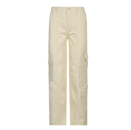 Cargo Solid Baggy Pants